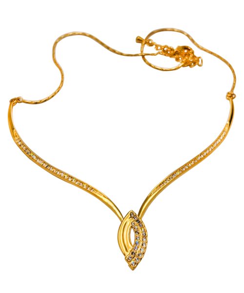 Small Dewdrop Oval Necklaced