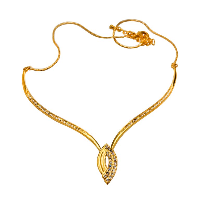 Small Dewdrop Oval Necklaced