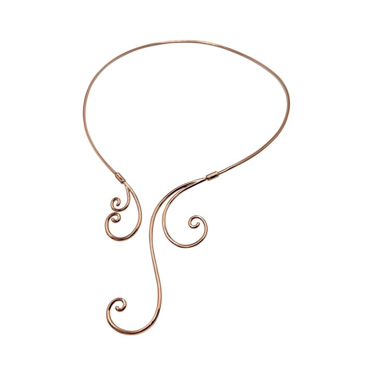 Front Open Spiral Necklace