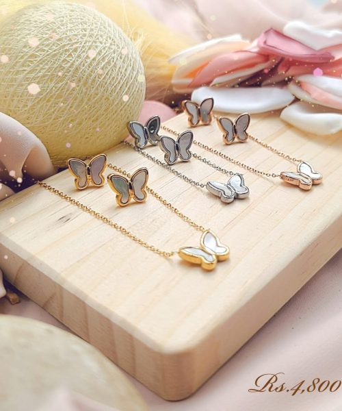 White Shell Cute Fancy Butterfly set