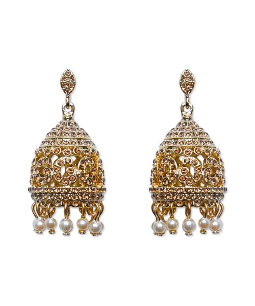 Spiral Pearl Dangling Tassel Earring