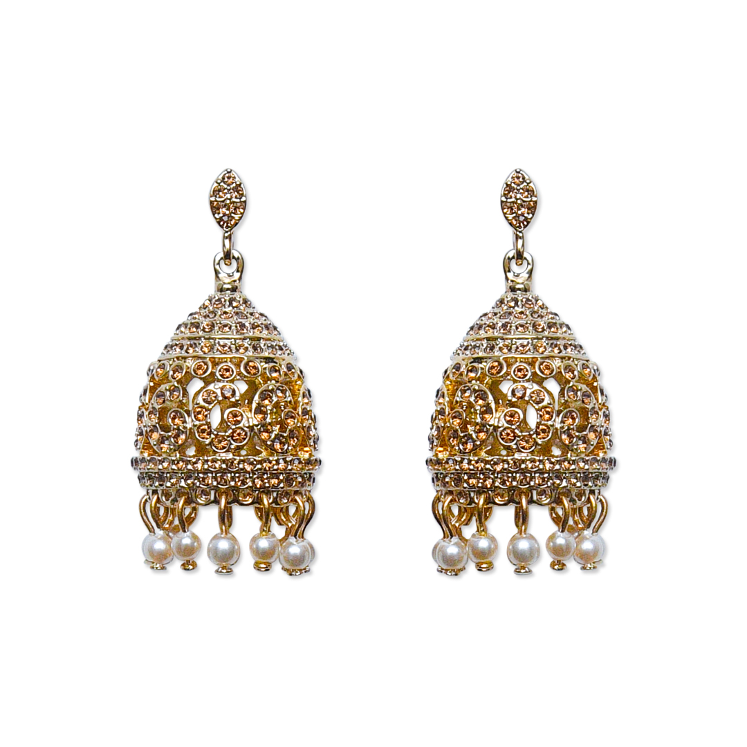 Spiral Pearl Dangling Tassel Earring