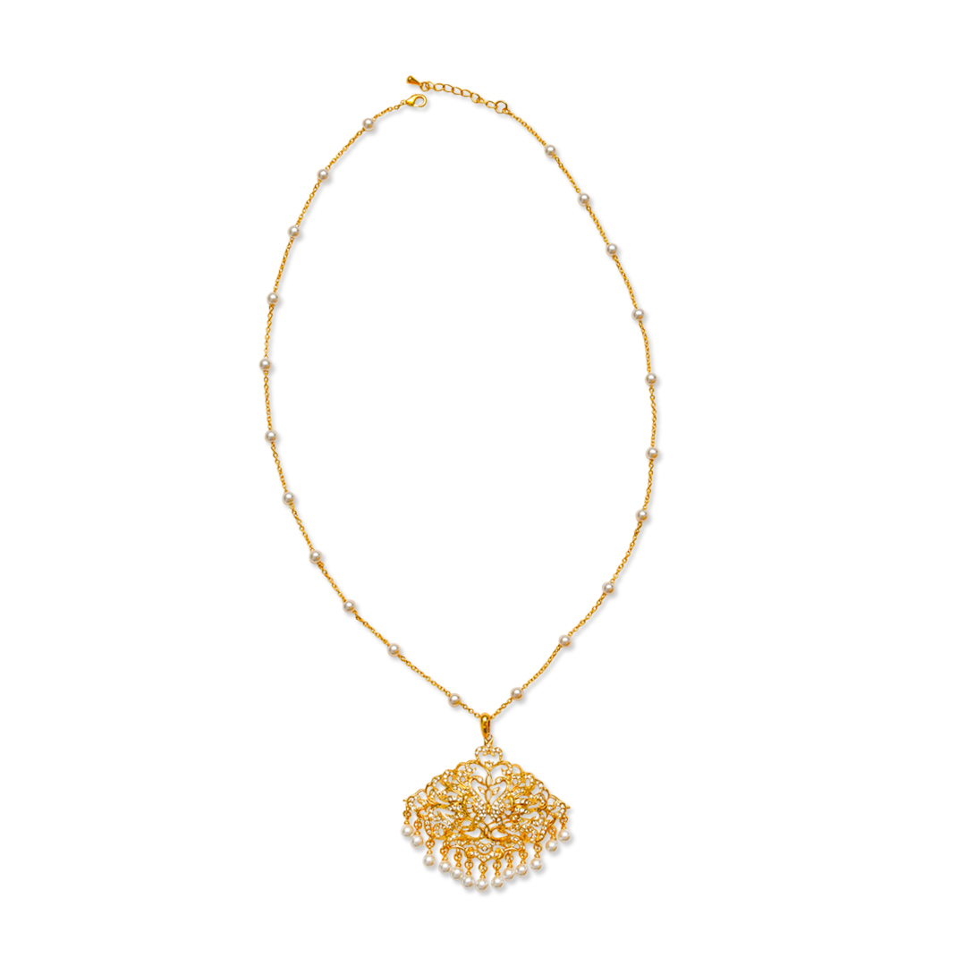 Hansa Puttuwa Pearl Long Necklace