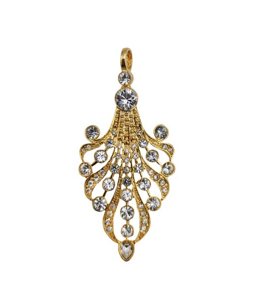 White Stone Crown Pendant