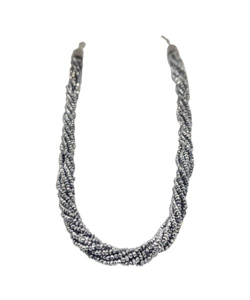 Crystal Twisted Roll Necklace