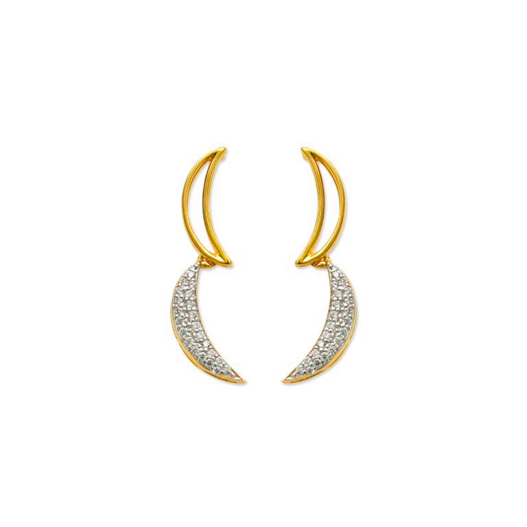 Duo-Tone Scallop Earring