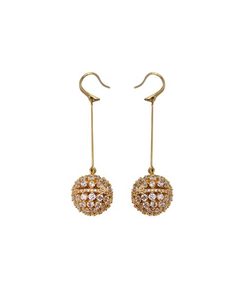 Fancy Crystal Ball Dangling Earring