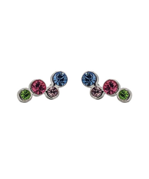 Multicolour Four Stone Earring