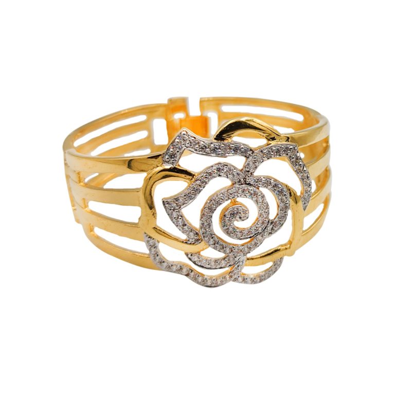 Two Tone Rose Bangle