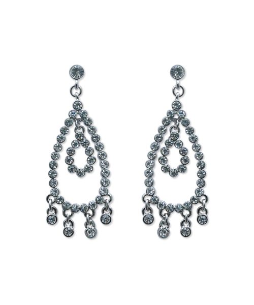 Silver Double Teardrop Earring
