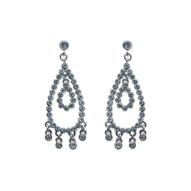 Silver Double Teardrop Earring