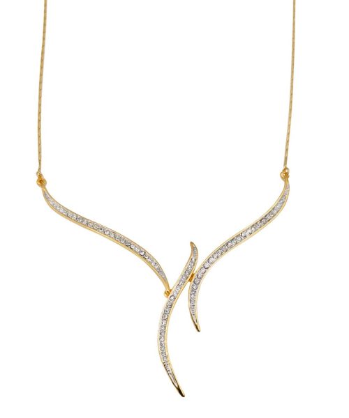 Stone Line Wave Necklace