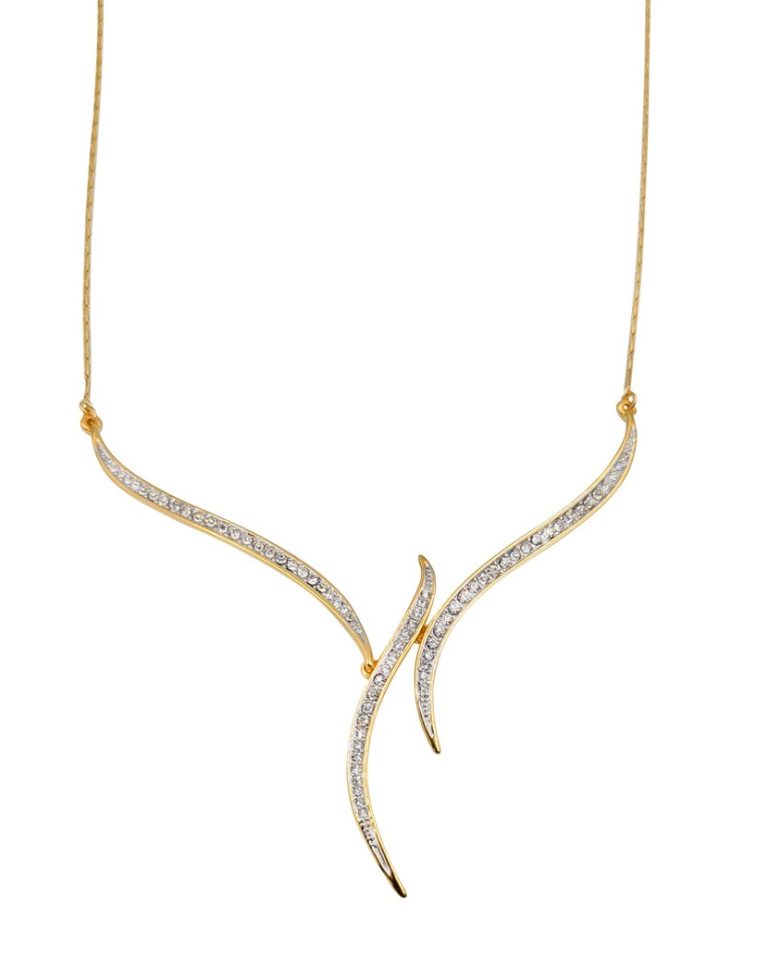 Stone Line Wave Necklace