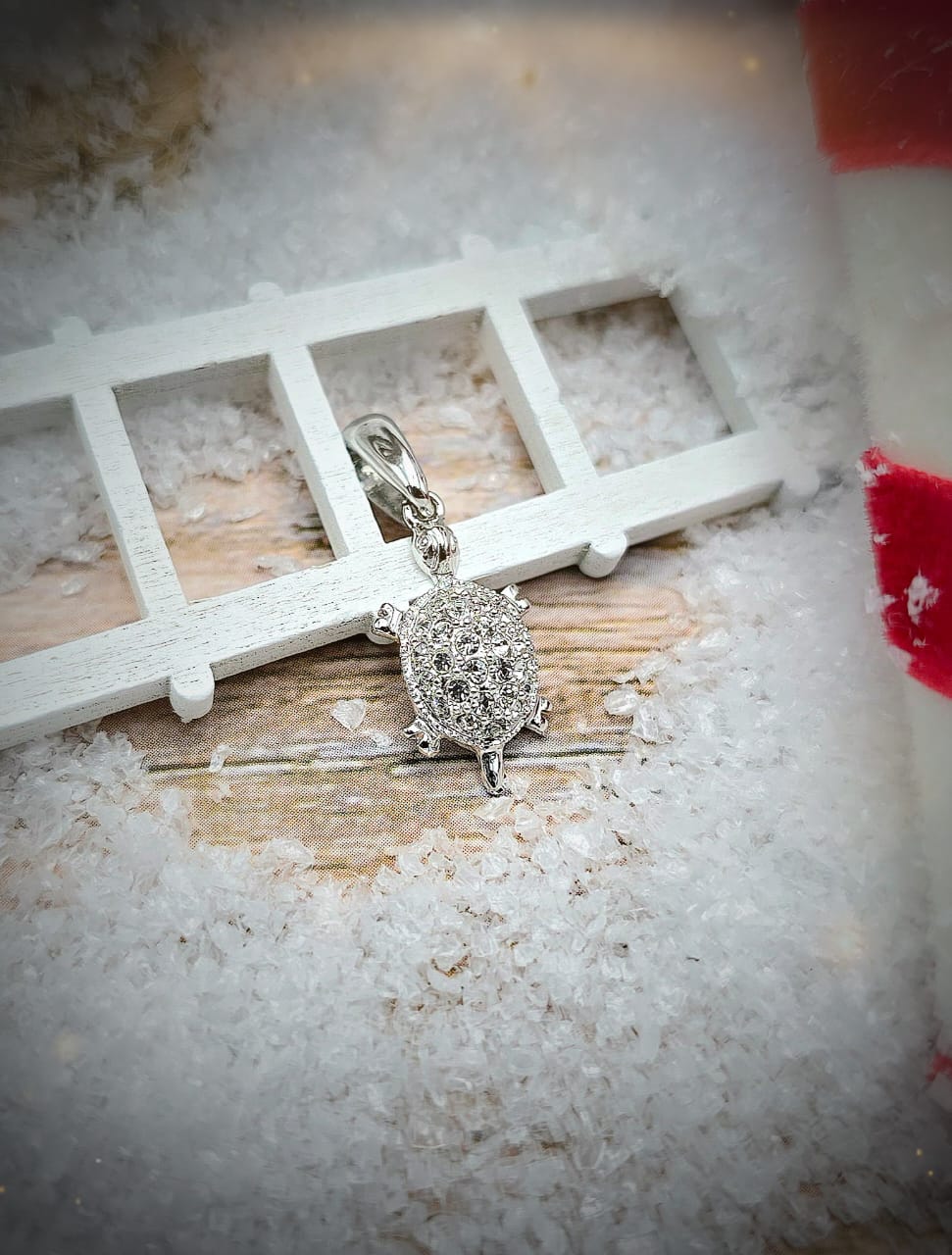 Silver Tortoise Pendant & Earring Set - Image 3