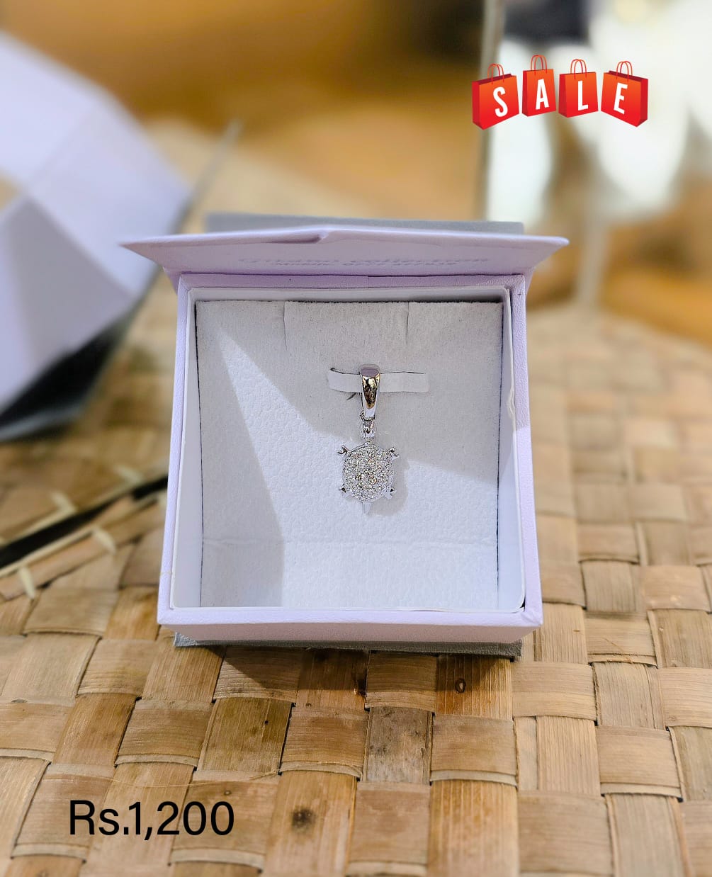 Silver Tortoise Pendant & Earring Set - Image 4