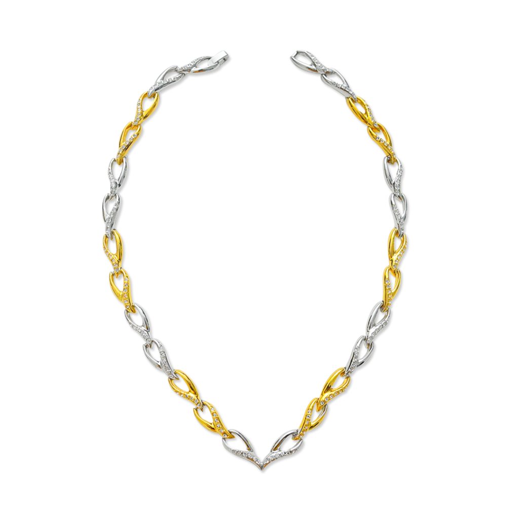 Stone & Metal Hoop Necklace