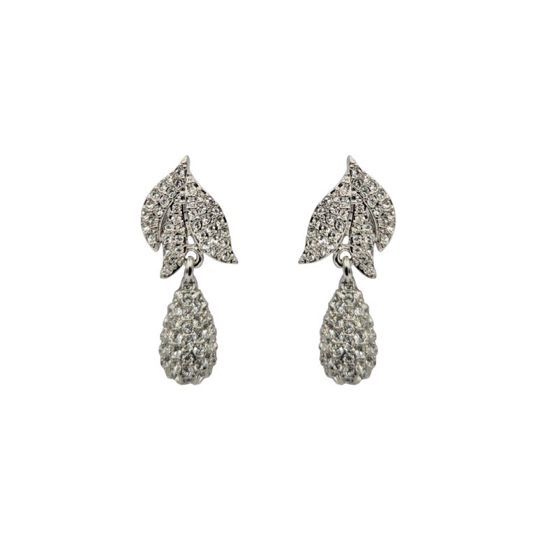 Stone Leaf Teardrop Earring