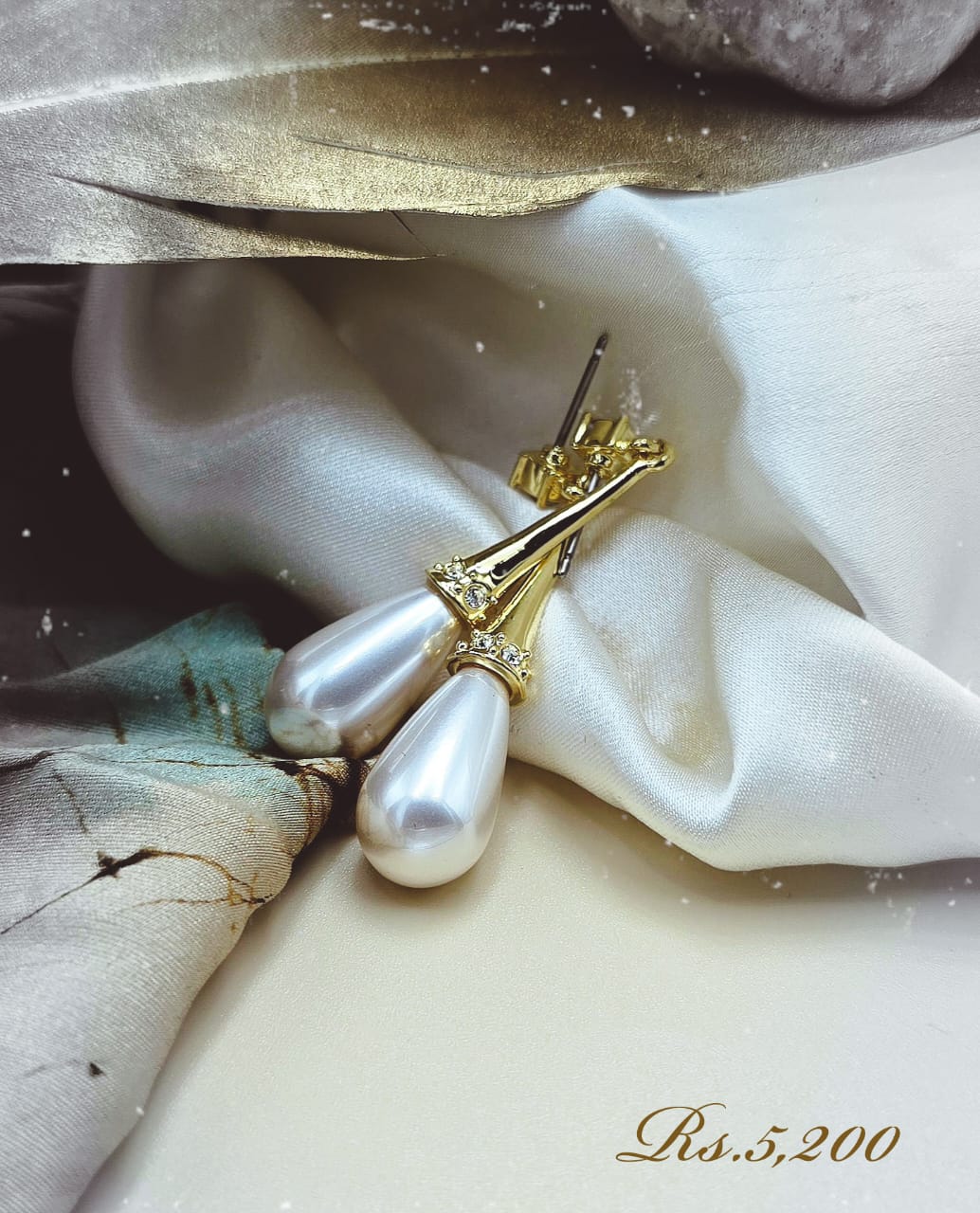 Serene Pearl Teardrop Earring - Image 6