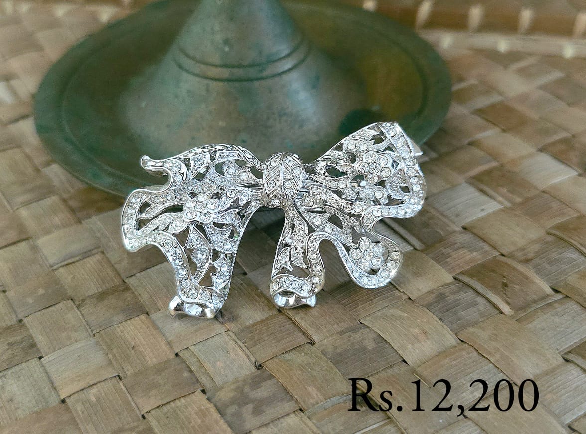 Silver Stone Broch & Saree Pin - Image 2
