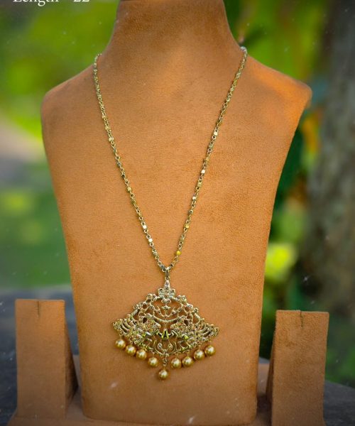 Bronze Pearl Traditional Chain Necklace