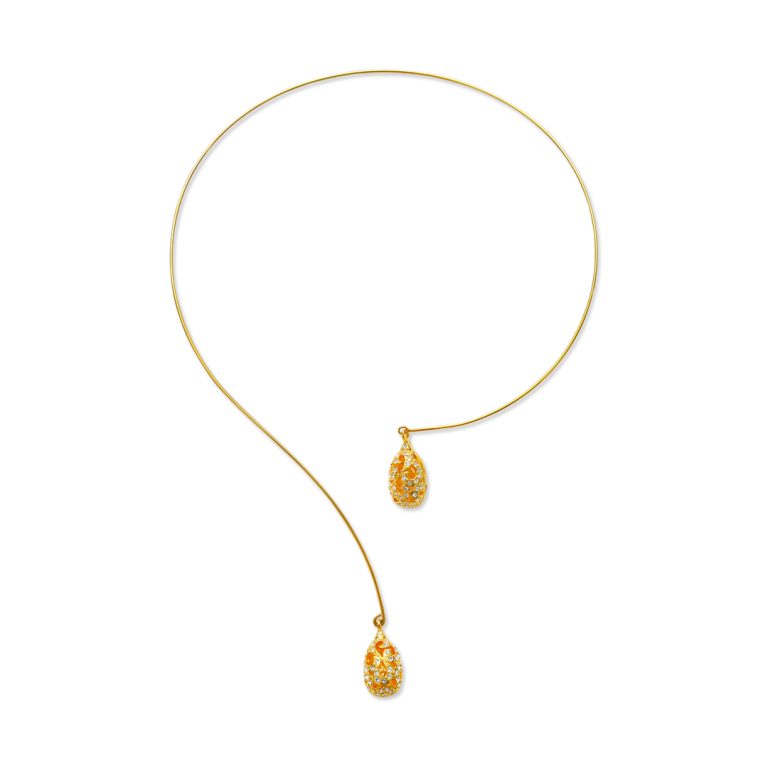 Galaxia Orbit Drop Front Open Necklace