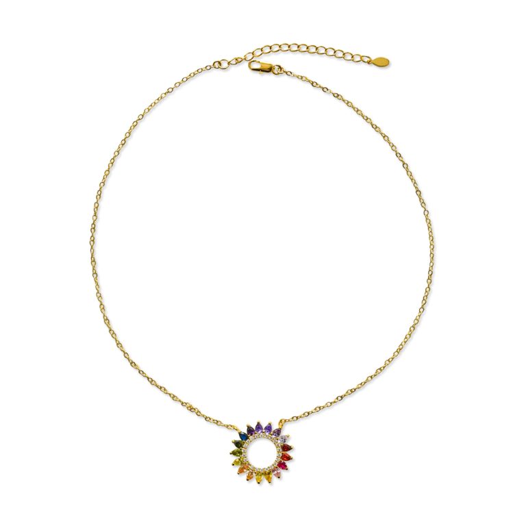 Rainbow Sunburst Necklace