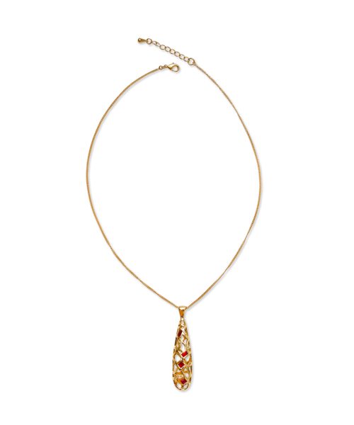 Lattice Diamond Pendant Necklace