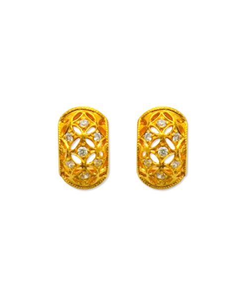 Signature Diamond Stone Earring
