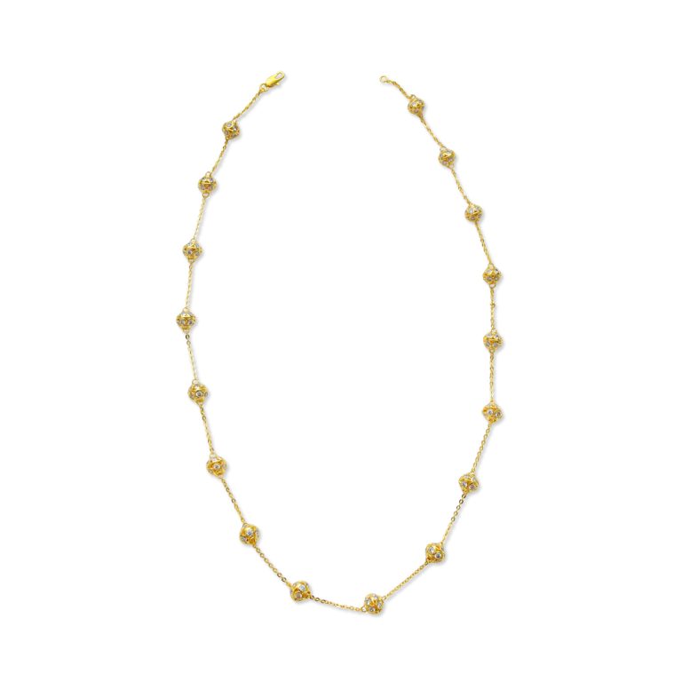 Stone Ball Necklace Set