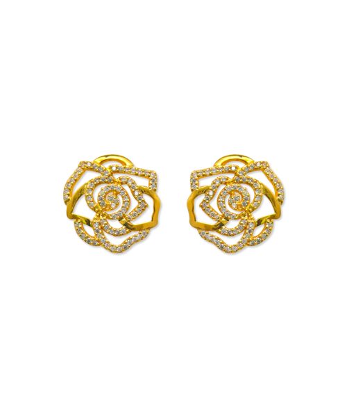 Signature Stone & Metal Rose Earring