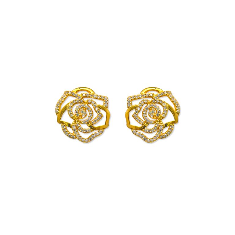 Signature Stone & Metal Rose Earring