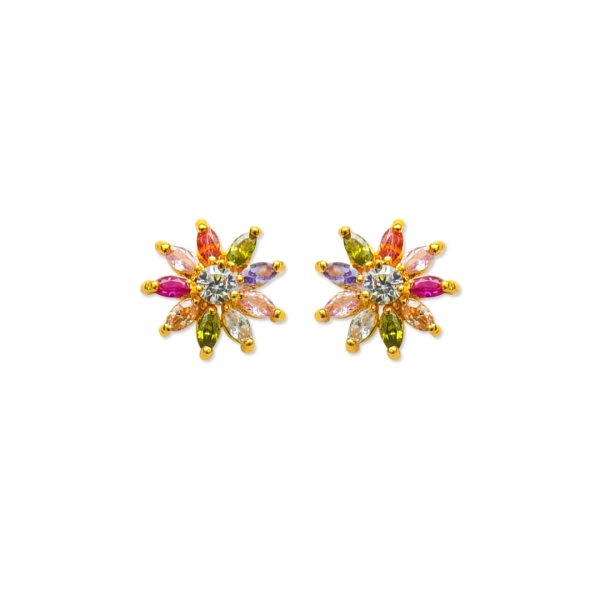 Multicolour Small Flower Earring