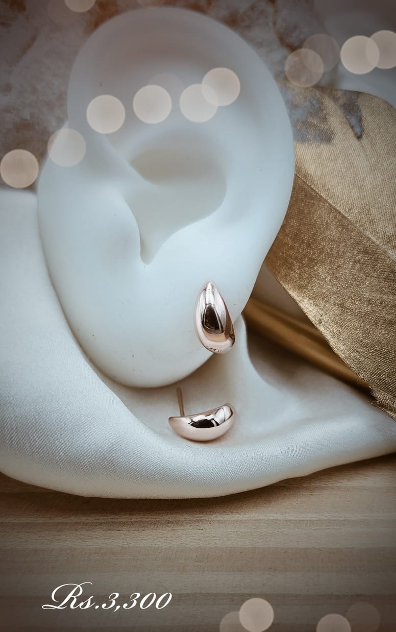 Minimalist Drop Hoop Earring - Image 2