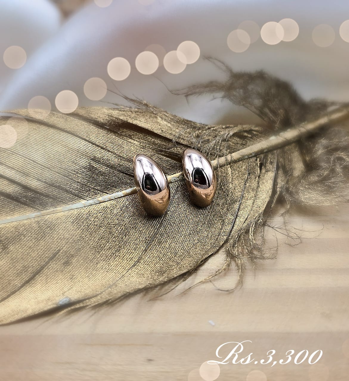 Minimalist Drop Hoop Earring - Image 3