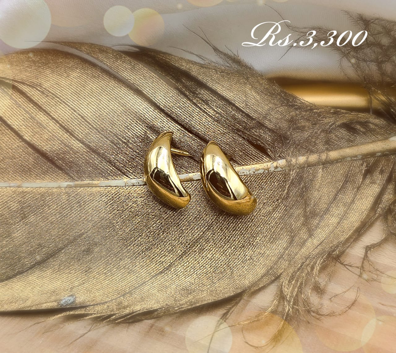 Minimalist Drop Hoop Earring - Image 4