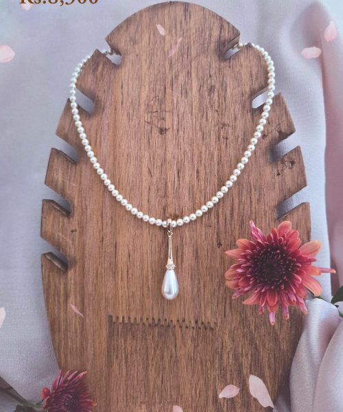 Serene Single Line Pearl Necklace