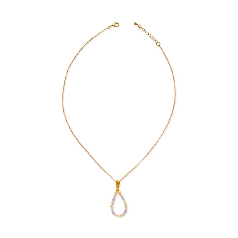 Crystal Petal Drop Pendant/Necklace