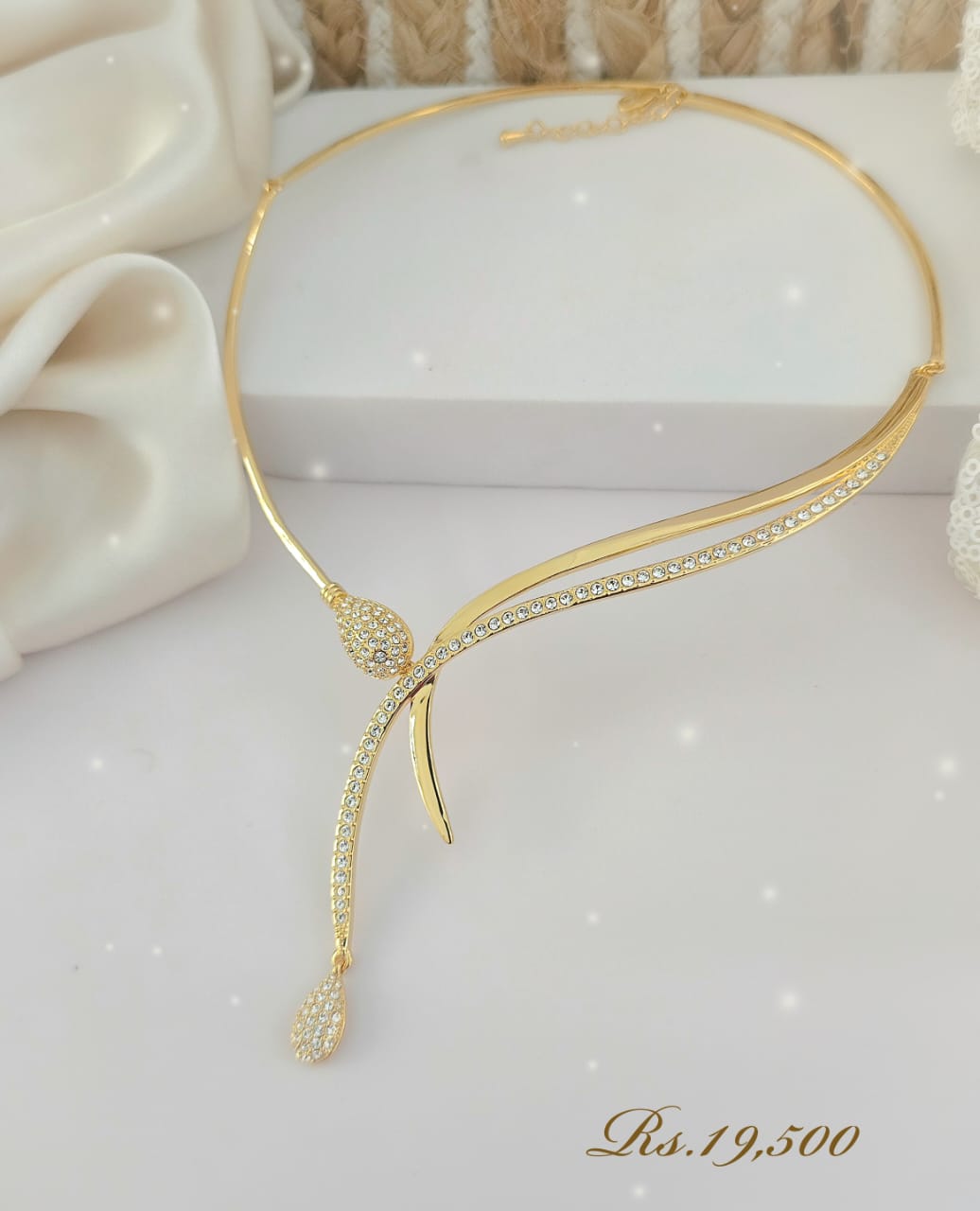 Stone Teardrop Necklace - Image 5