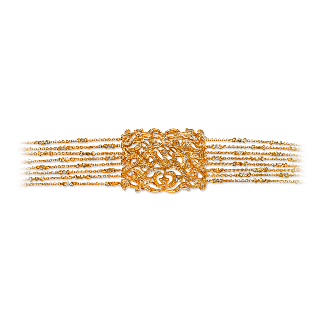 Leafy Drape Choker Set