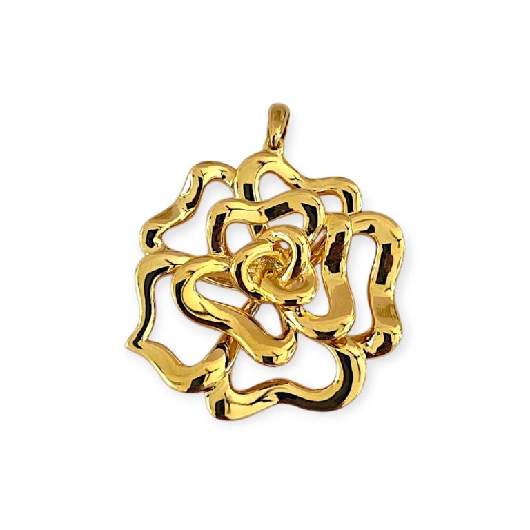 Metallic Rose Pendant