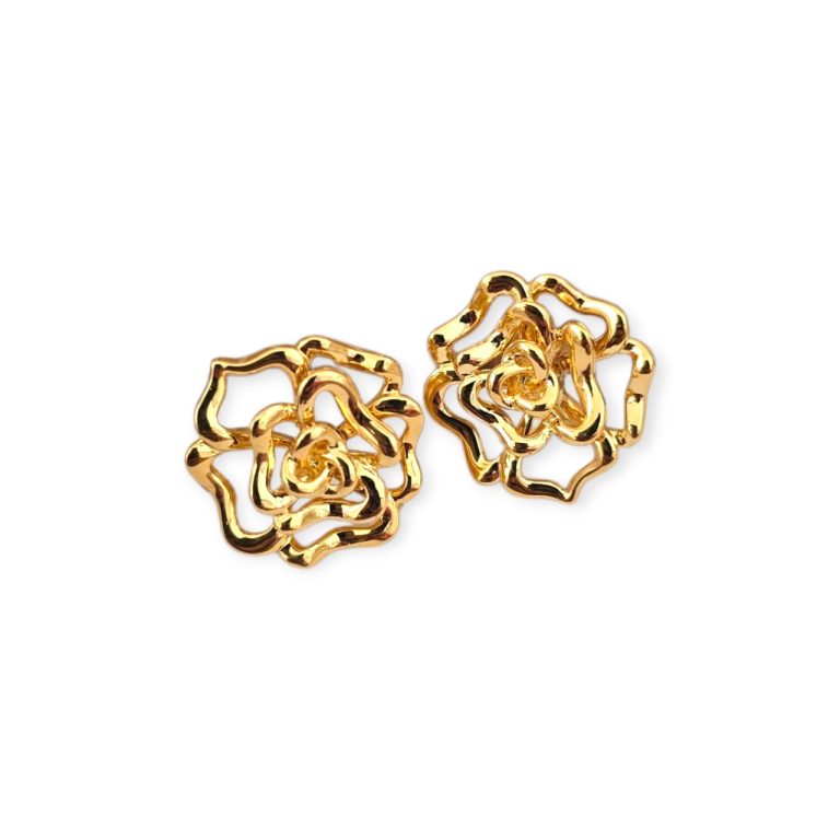 Metallic Rose Earring