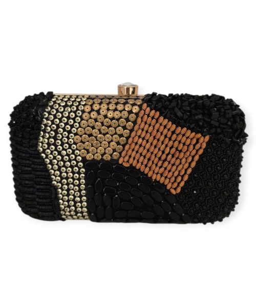 Beaded Patch Luxe Clutch-CM40073/76