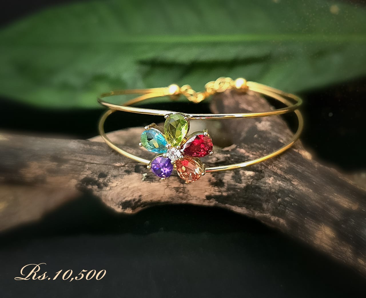 Multicolour Petal Glow Flower Bangle - Image 2