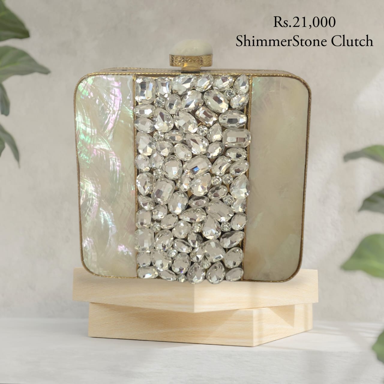 Shimmer Stone Clutch-UM1003-CC - Image 2