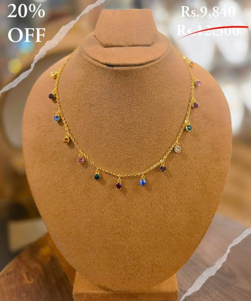 Stone Dangling Full Necklace