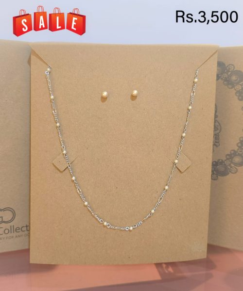 Hoop Chain & Pearl Fancy Necklace Set