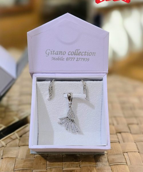 Silver Bird Pendant Set