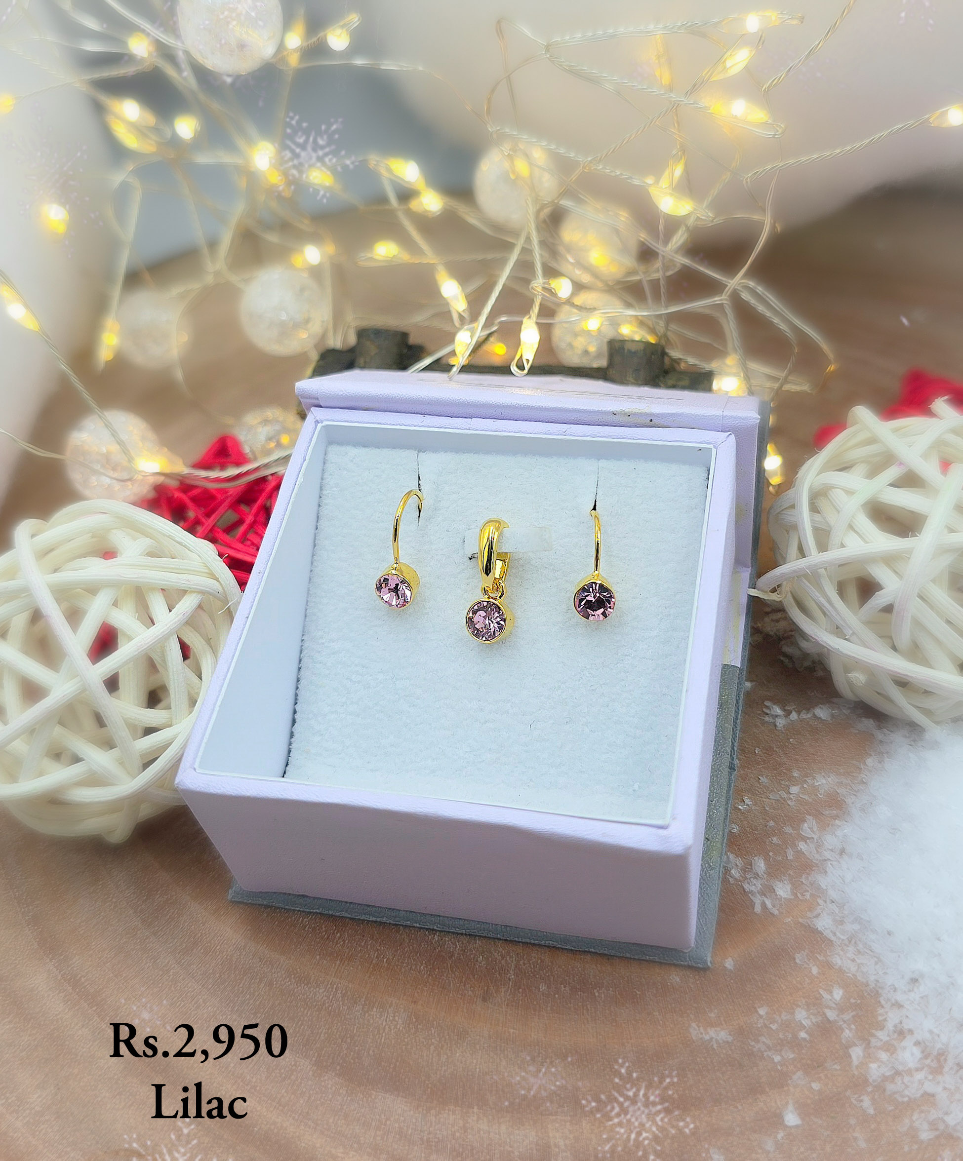 Tiny Coloured Stone Pendant Set - Image 9