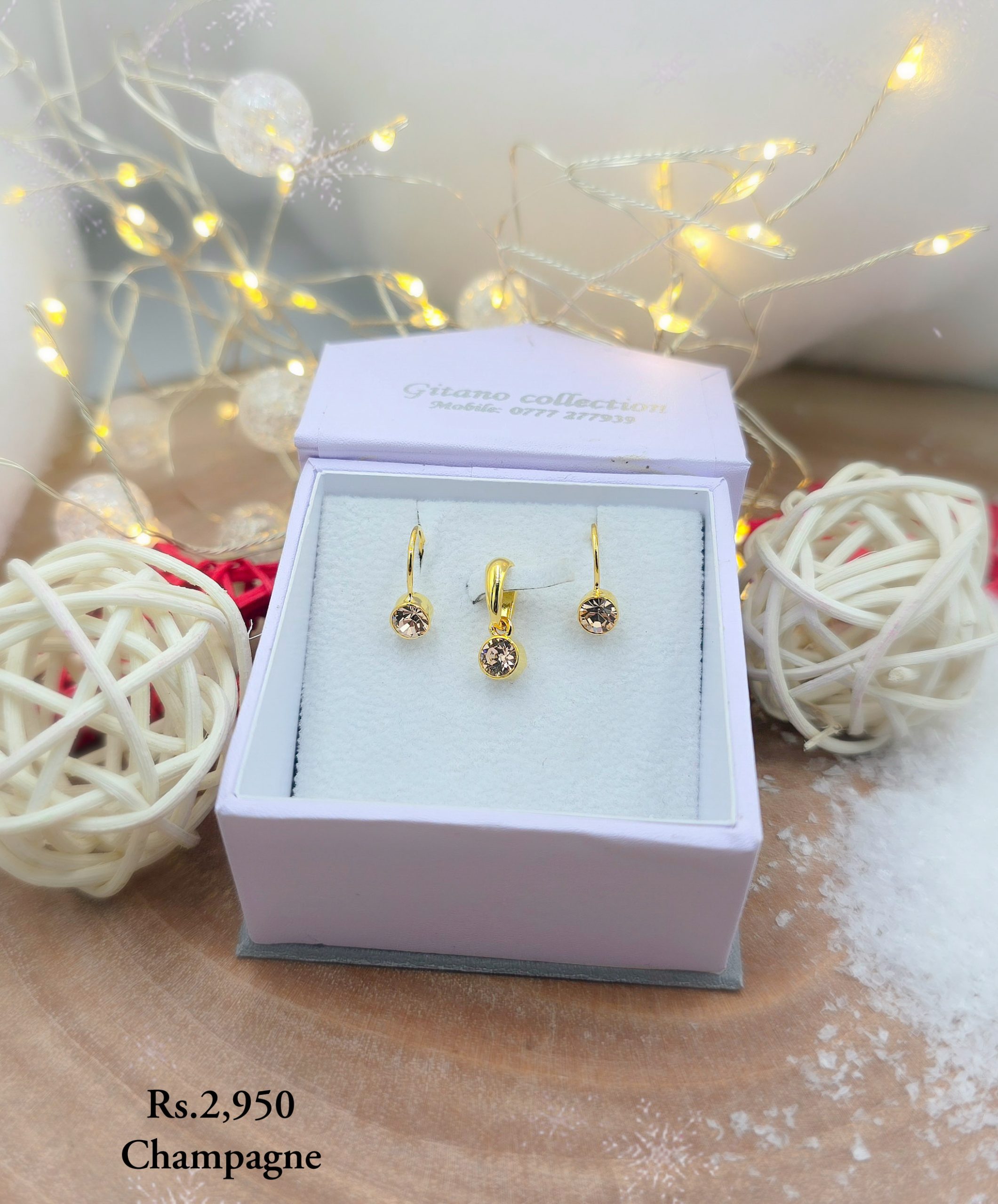 Tiny Coloured Stone Pendant Set - Image 11