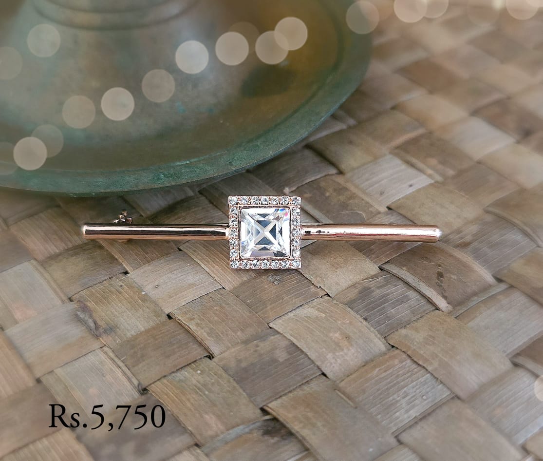 Square Stone Saree Pin - Image 7